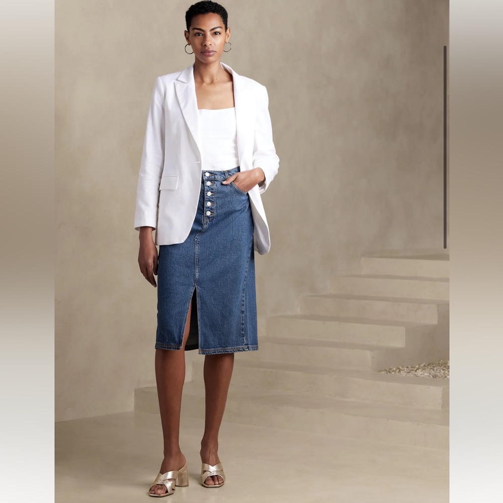 Denim midi skirt NWT